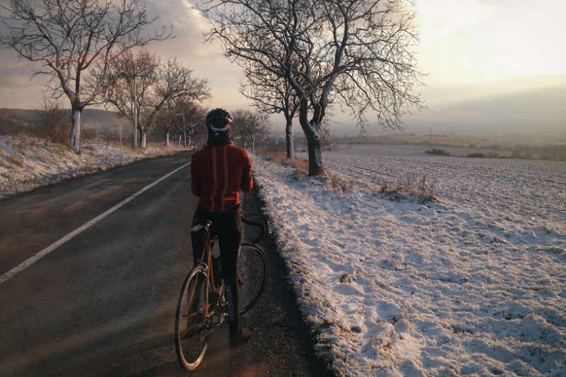 Zo fiets je door sneeuw en vrieskou