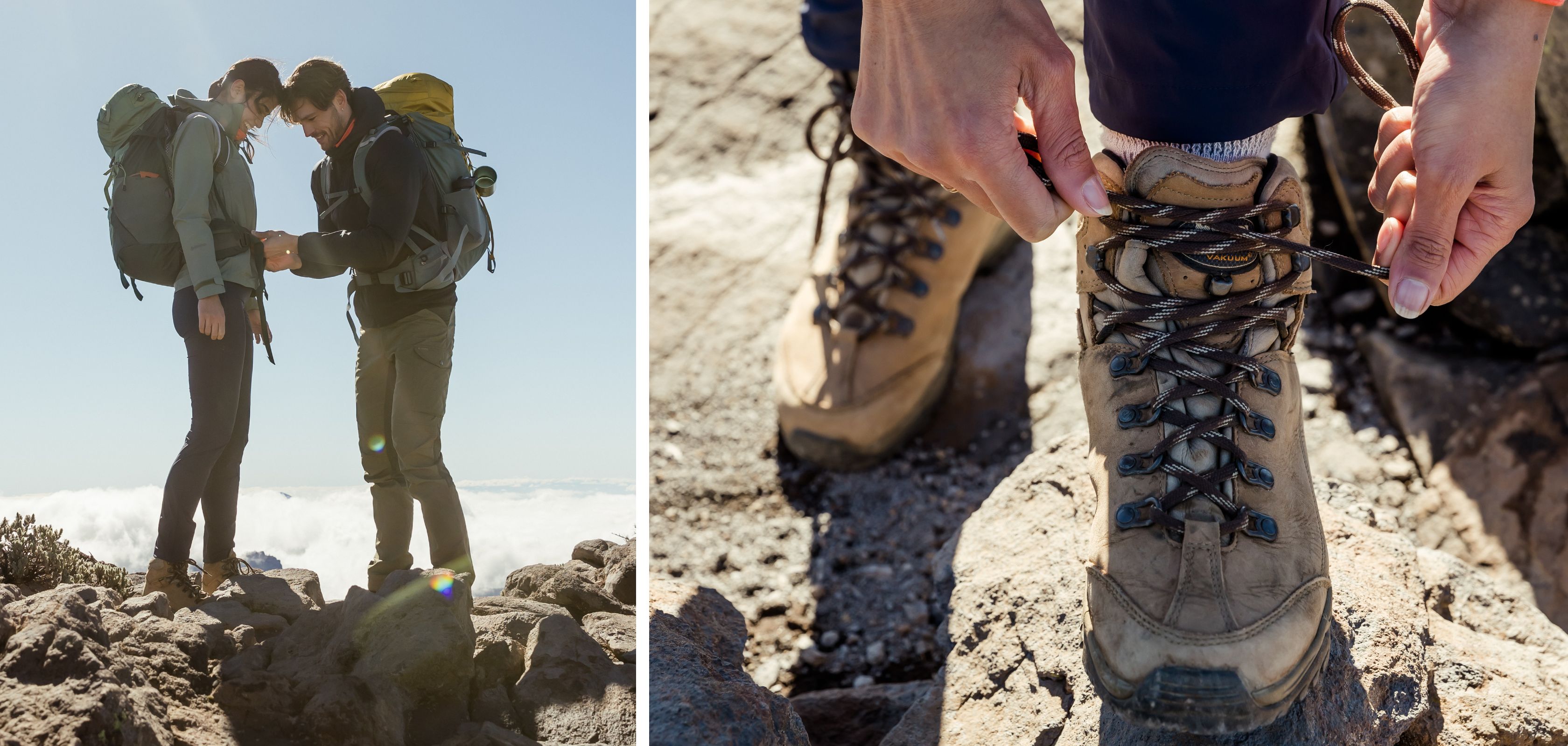 Mensen wandelen met duurdere schoenen met Gore-Tex